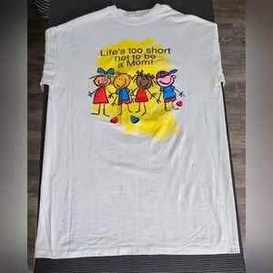 Women's Graphic Tee - White with Colorful Print